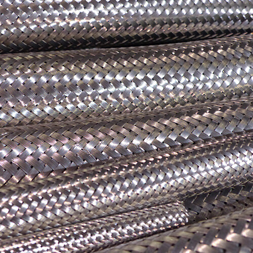 Geflochtene Edelstahl Metallschl&auml;uche vom Typ SBE in hochflexibler Ausf&uuml;hrung f&uuml;r industrielle Anwendungen von Hatec Flex